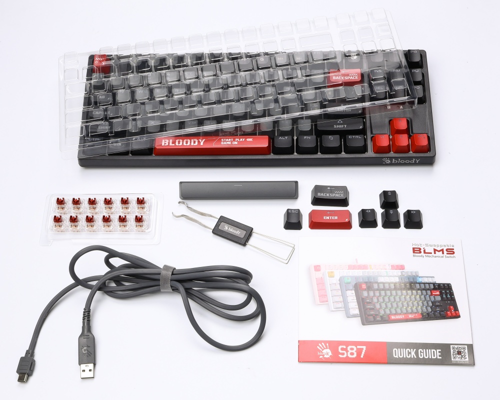Клавіатура ігрова BLOODY BLMS TKL Switch Energy Red (S87) red/black