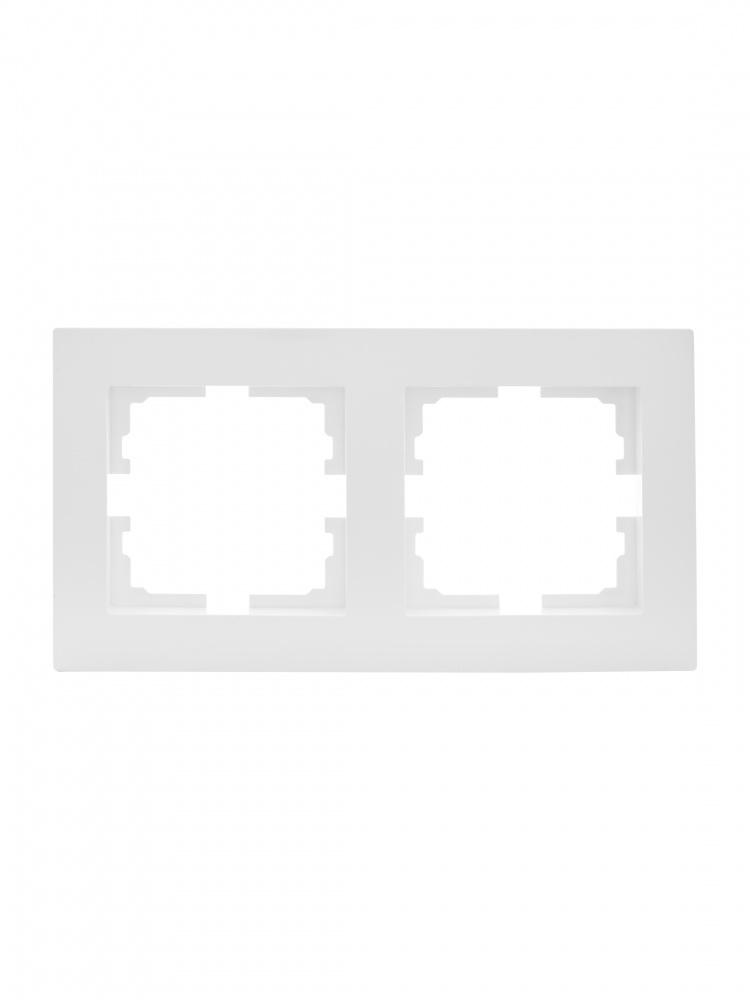 Рамка двухместная Lezard Vesna горизонтальная белый 742-0200-147