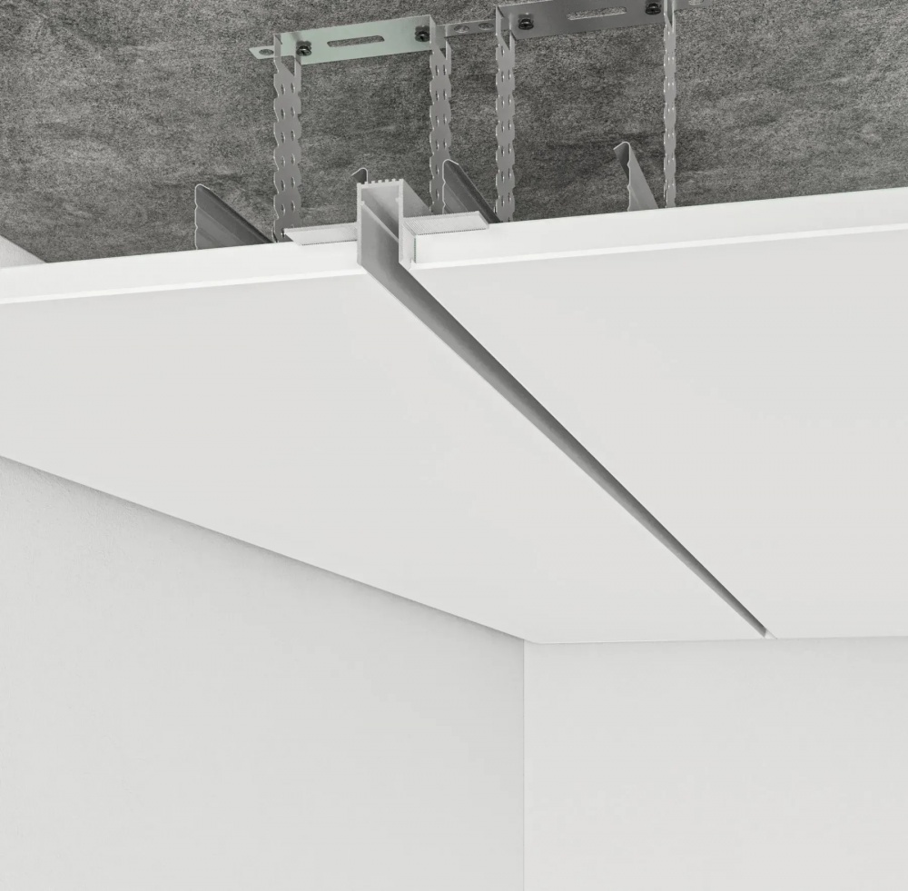 Профиль теневого шв АЛЮПРО ПАС-3876 RAL-9016 мат 3м