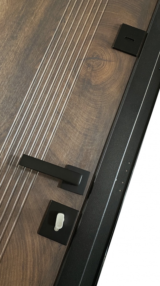 Дверь входная Министерство дверей Сучасная черный муар 2050х860 мм правая