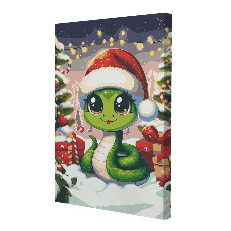 Картина по номерам Riviera Blanca Новогодняя змейка RB-1019