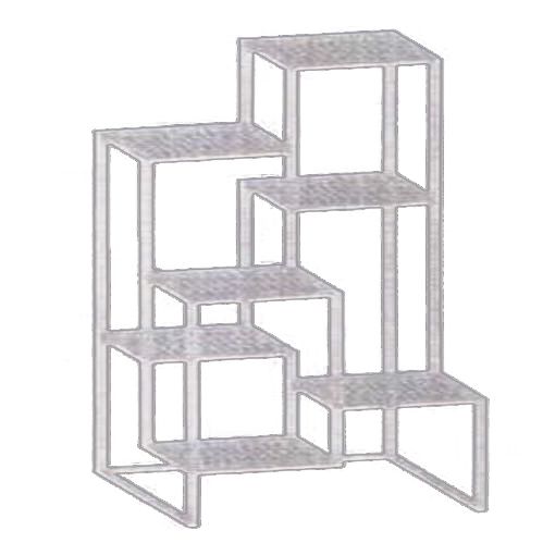 Подставка для цветов ступенчатая с перфорацией 38,5х38,5x140 см белый 