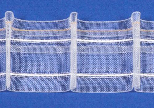 Тесьма Placido 43762/50 прозрачная равномерная 1:1,5 2 ряда петель Bandex