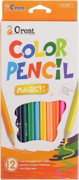 Карандаши цветные Abstraction голубой 12 шт.