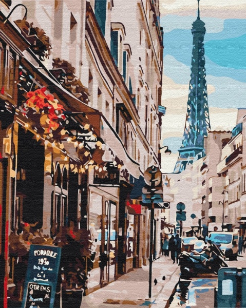Картина по номерам Париж из-за угла BS30083 40x50 см Brushme 
