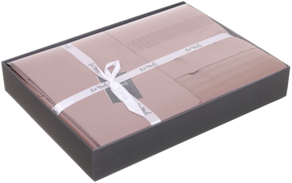 Комплект постільної білизни Stripe Deluxe 2.0 коричневий La Nuit 