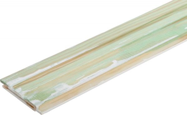 Вагонка деревянная Spot Decor 14х100х1200 мм брашированная альпийский белый