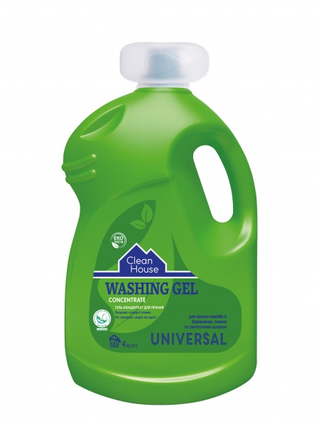 Гель для машинной и ручной стирки Clean House Universal 4 л 