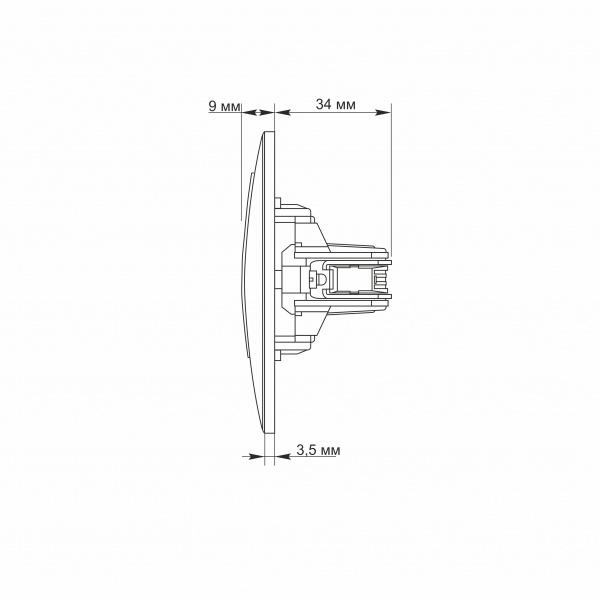 Розетка TV оконечная без заземления TITANUM STANDARD IP20 белый TF-ST-SK1TV-W