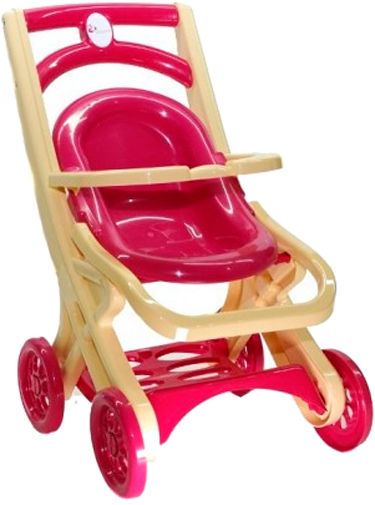 Візок-каталка Долоні для ляльок сидіння бежевий/малиновий