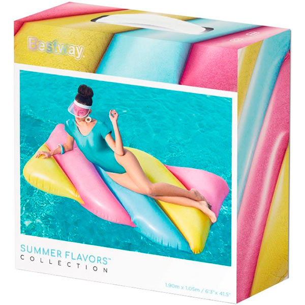 Матрас надувной Bestway 43187 190х105 см Конфета разноцветный