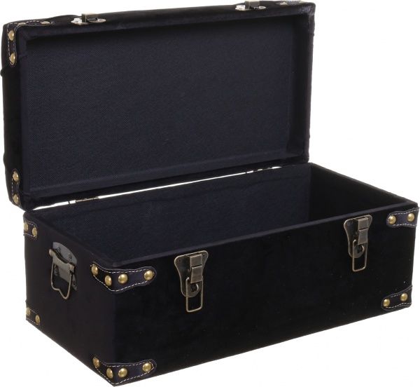 Скриня-пуф Art&Crafts Велюр 50х25х23 см чорний 