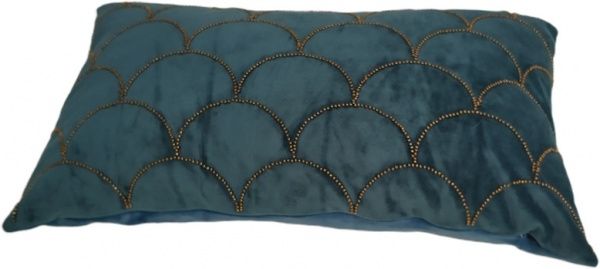 Подушка декоративная Волна 30x50 см аква/золотистый La Nuit 