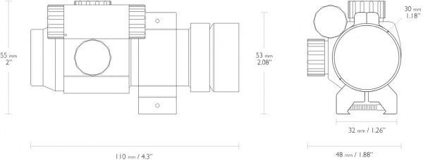 Прицел коллиматорный Hawke Sport Dot 1x30 4 MOA
