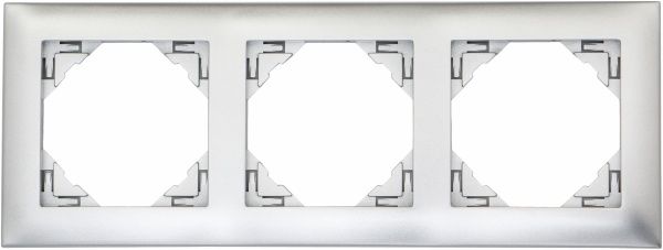 Рамка тримісна Efapel LOGUS універсальна алюміній 90930 TAL