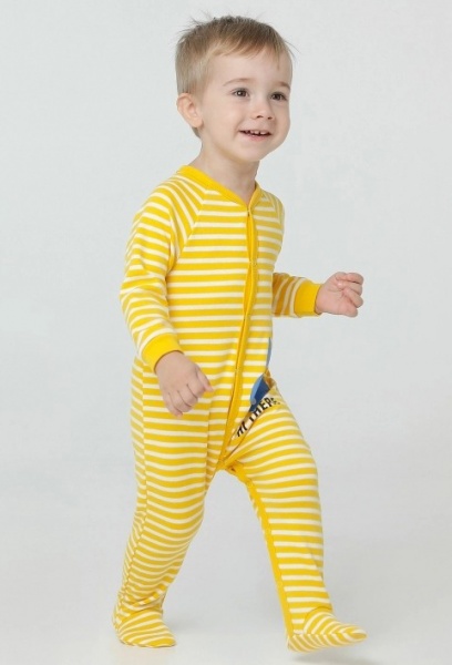 Комбінезон для хлопчика Smil смужка р.80 жовтий 108618 