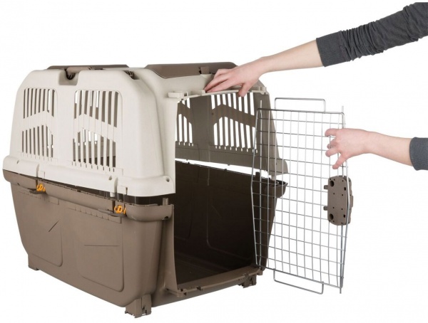 Переноска Trixie для собак Skudo 3 коричневая/песочная до 24 кг S 40 x 39 x 60 см 39741 