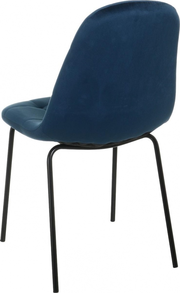 Стул Vitus 44х52,5х83,5 см бархат HLR-63 синий / черный