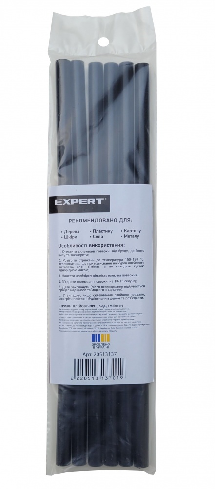 Стержни клеевые A.T.T. черные 300 x 11,2 мм 6 шт.