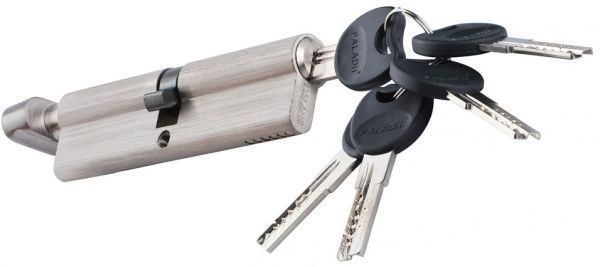 Цилиндр Paladii ST ПЦ121 40x60 ключ-вороток 100 мм сатин