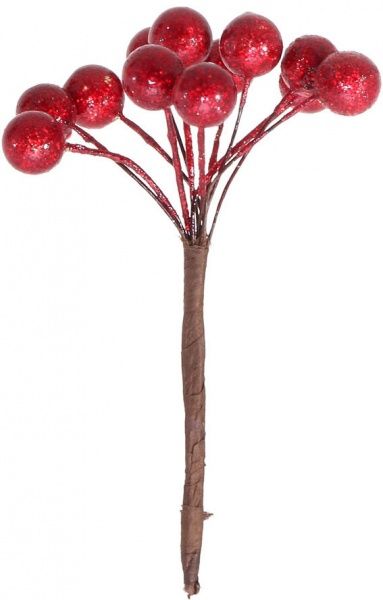 Гілочка декоративна Пучечок куль 10 см EYQ7034 