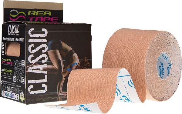 Кінезіологічний тейп REA TAPE REA-Classic бежевий