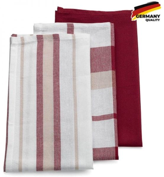 Набір рушників кухонних Pasado 65х45 червоний 3 шт. 45x65 см Kela червоний 