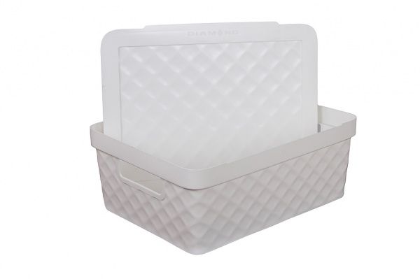 Ящик для зберігання Heidrun 923 Diamond 11л білий 140x360x270 мм