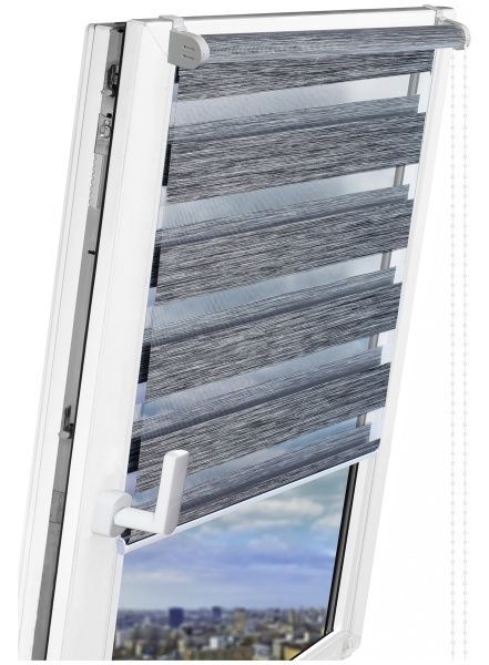 Ролета день-ночь Delfa Натур 57x160 см графит 