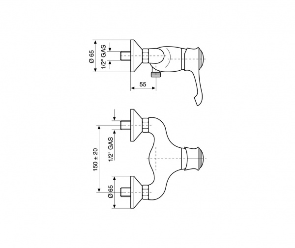Змішувач для душу Emmevi Rubinetterie Tiffany ВR 6002