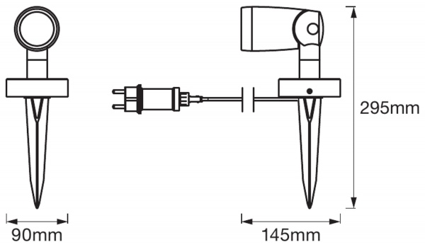 Світильник садовий Ledvance SMART+ WIFI GARDEN 1 Spot 5 Вт IP44 темно-сірий 