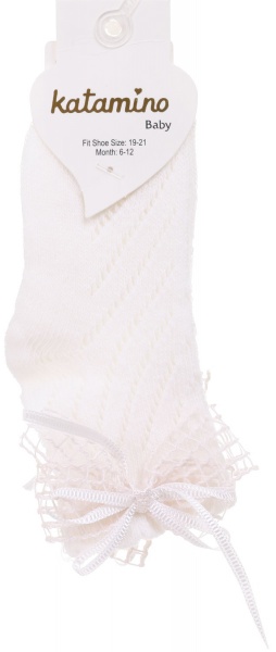 Носки для девочек KATAMINO K43002 KTM87689 р.6-12 молочный 