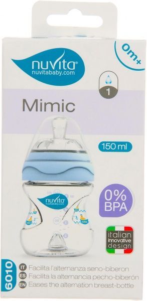 Пляшечка Nuvita Mimic 150 мл NV6010Blue