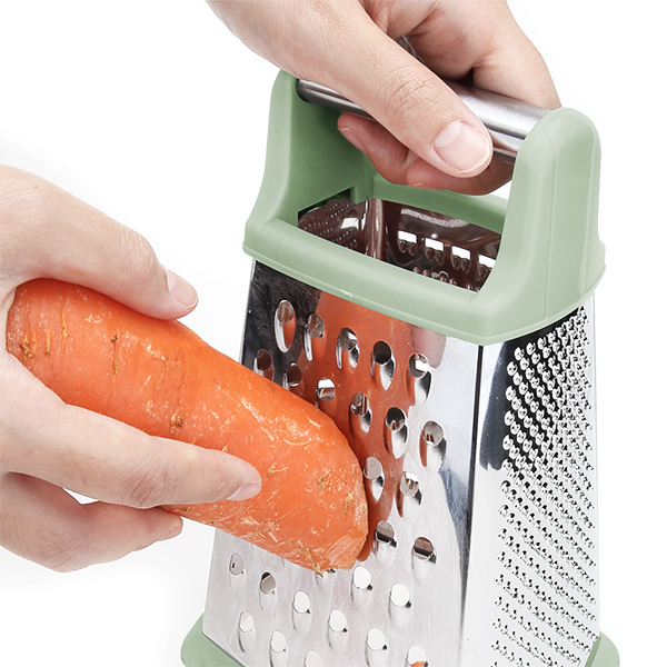 Терка четырехгранная Smart Kitchen by Flamberg с контейнером Nature Avocado Green 21 см