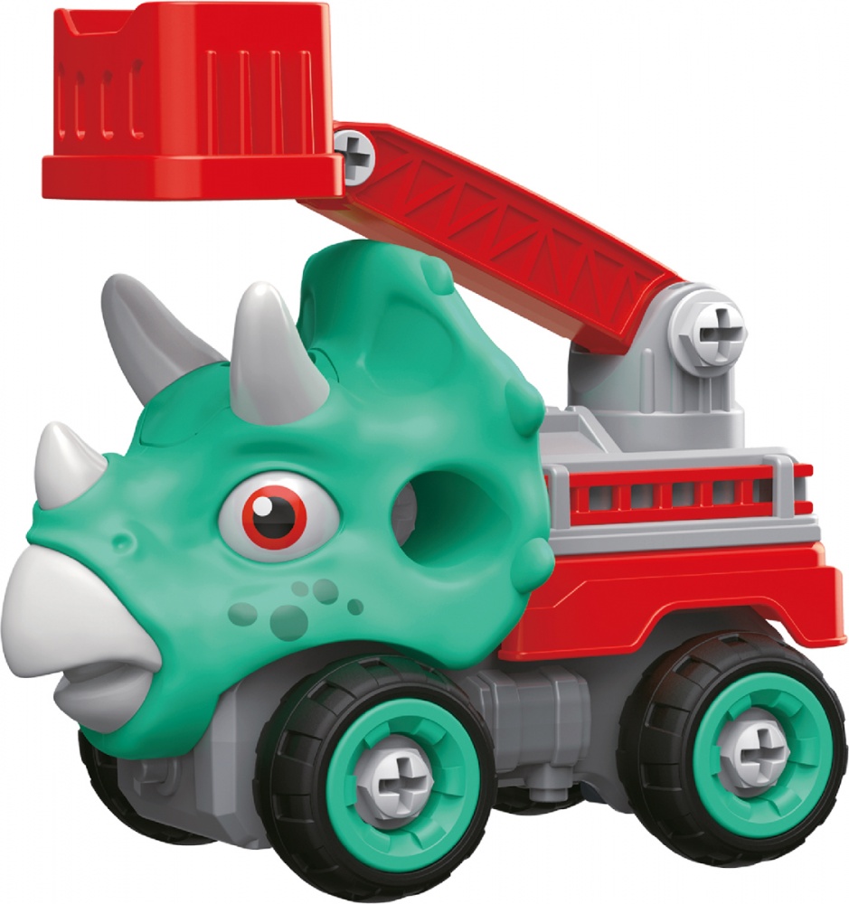 Машинка-конструктор OTAMANKO Трицератопс пожежна драбина бірюзовий/червоний 532.03.03