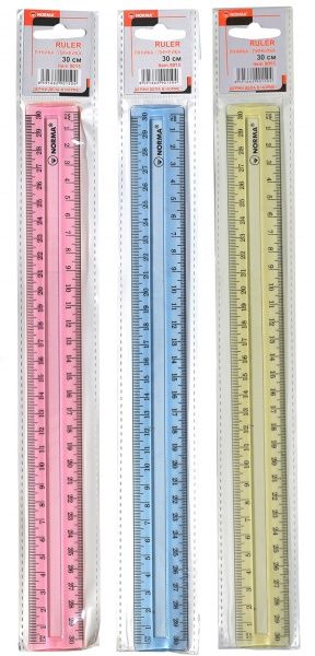 Лінійка 30 см колір в асортименті 9015 NORMA