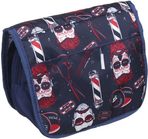 Косметичка Bagland Тревел Barber темно-синий с красным 