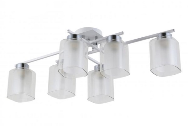 Люстра Miorro Fortuna метал/скло 6x40 Вт E27 хром 51-311-002