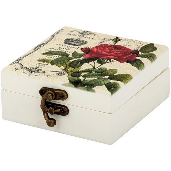 Сундук для украшений Provence белый 11x12.3 см