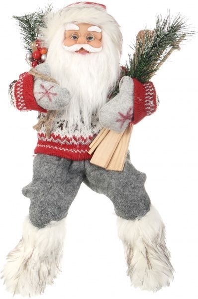 Декоративная фигура Дед Мороз лесной сидящий S1801D 40 см 