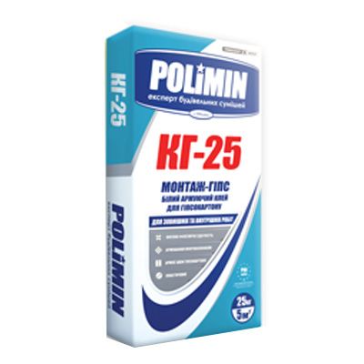 Клей для гипсокартона Polimin КГ-25 25 кг