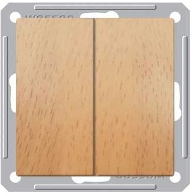 Вимикач подвійний прохідний W-59 VS616-256-8-86 бук