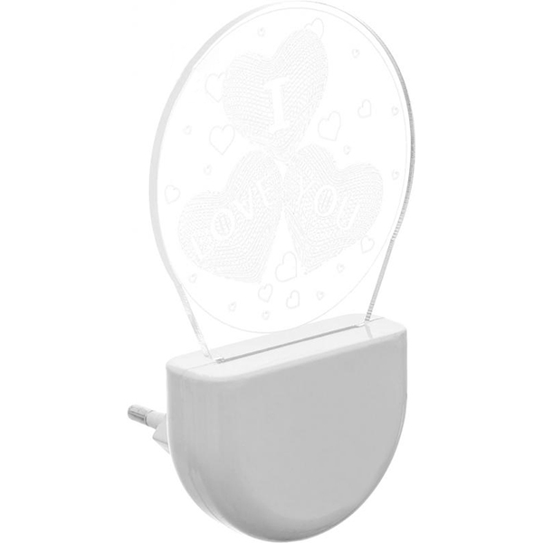 Ночник Aukes I love You 3D LED RGB 0.5 Вт белый 