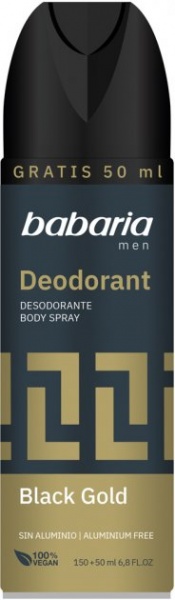 Дезодорант для чоловіків Babaria Чорне золото 200 мл