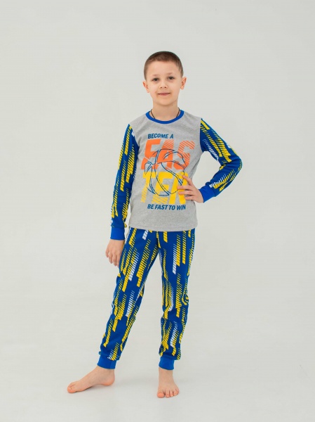 Піжама для хлопчиків Smil р.140 сірий меланж 104689 