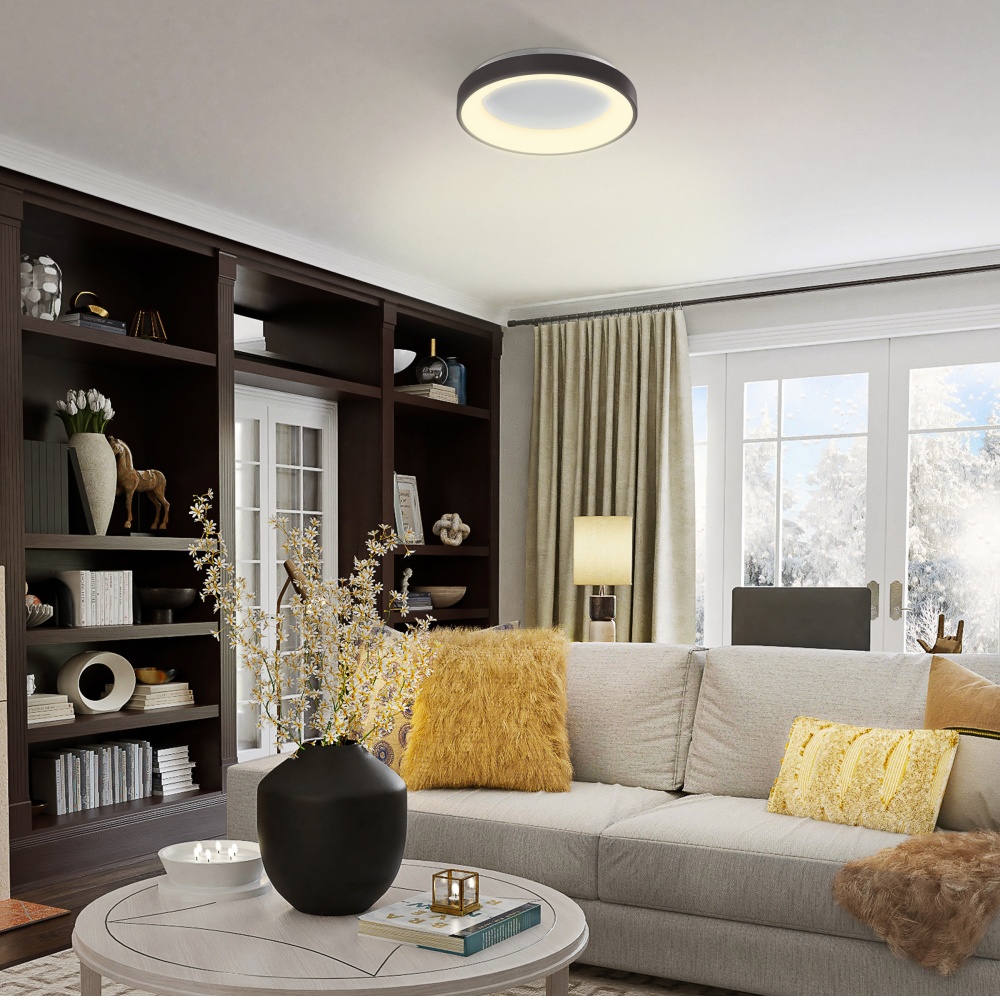 Світильник стельовий Videx 72 Вт чорний 2700K-6000K К