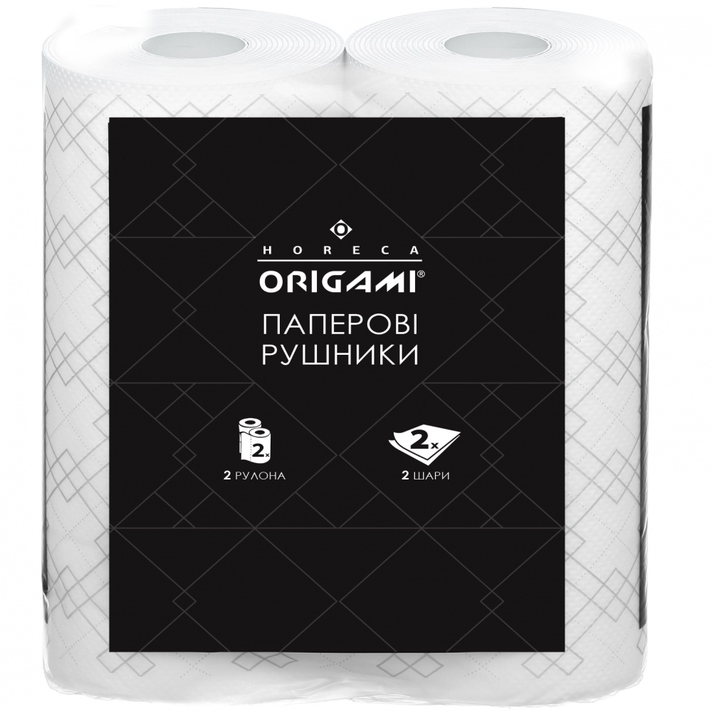 Бумажные полотенца ORIGAMI двухслойная 2 шт.