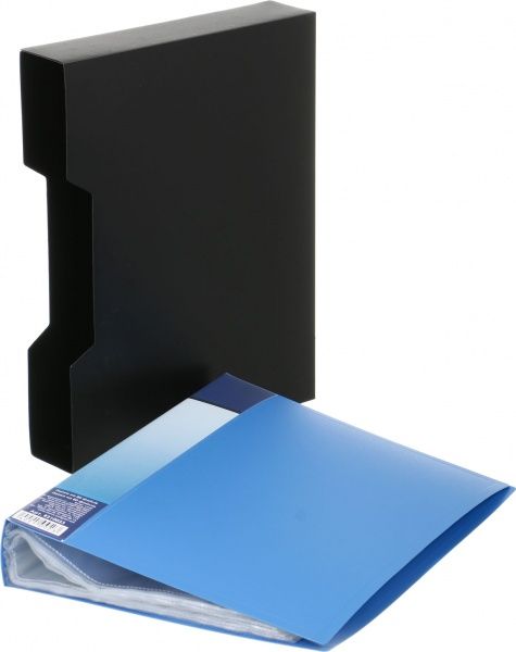 Папка на 80 файлов А4 синяя Romus