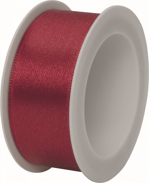 Стрічка декоративна STEWO сатинова Satin spool 2,5 см 3 м бордовий 