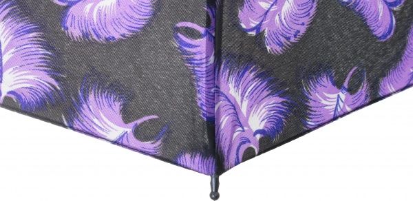 Зонт Перья, складной, полуавтомат фиолетовый 